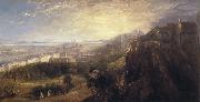 David Octavius Hill A View of Edinburgh from North of the Castle oil painting reproduction